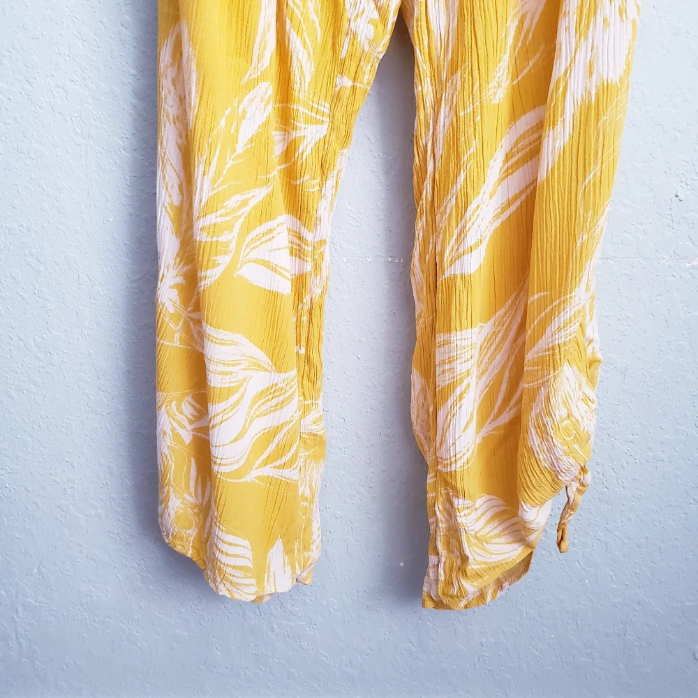 City Chic Yellow Sunshine Tropical Jumpsuit - Picture 3 of 7